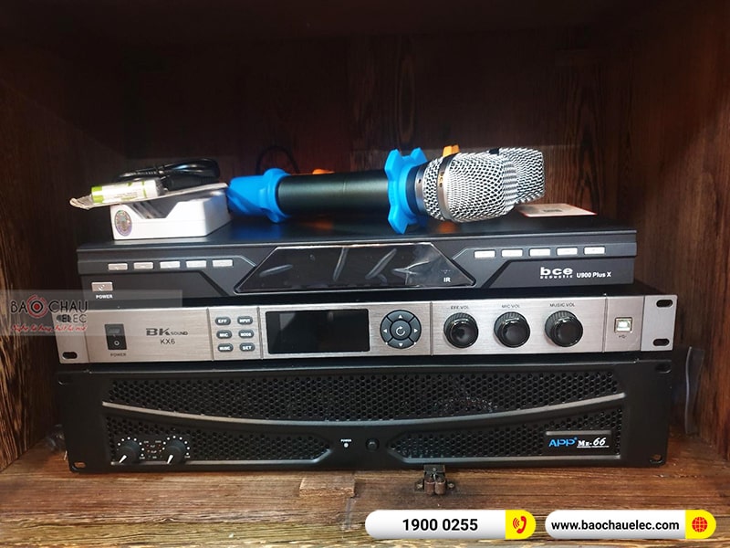 Dàn karaoke của gia đình anh Hoàng