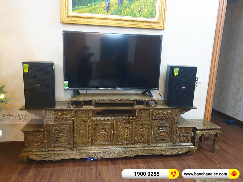 Dàn karaoke của gia đình anh Hoàng