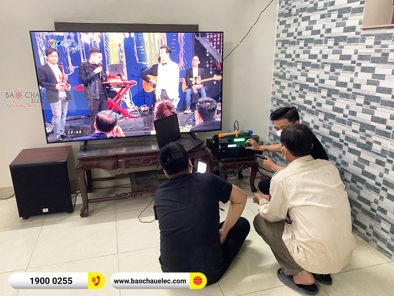 Dàn karaoke của gia đình anh Nghĩa