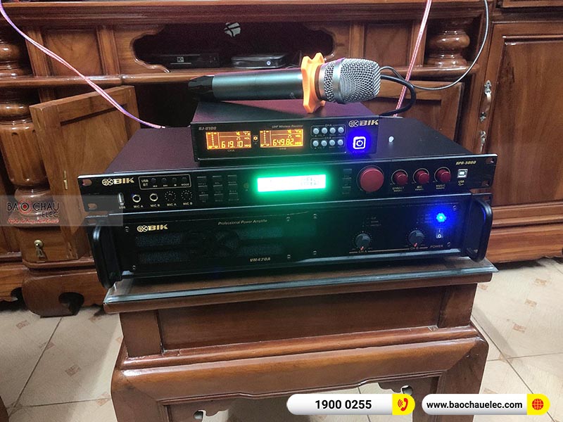 Dàn karaoke của gia đình anh Thoan