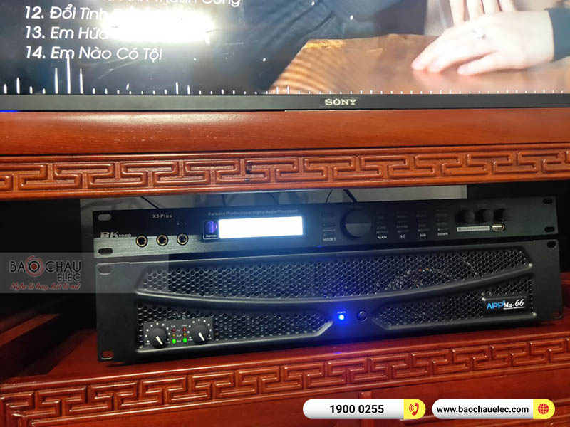 Dàn karaoke của gia đình anh Đoàn