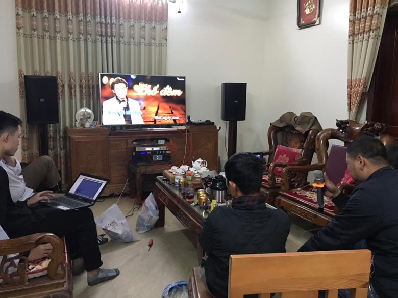 Lắp đặt dàn karaoke gia đình anh Hải tại Hưng Hà (TB)