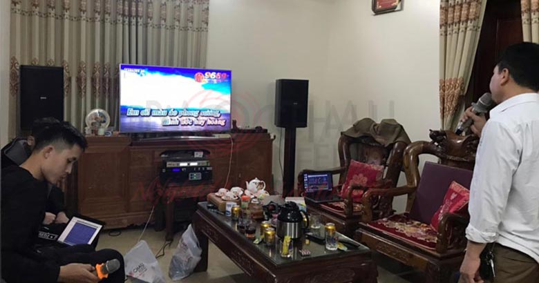 Lắp đặt dàn karaoke gia đình anh Hải tại Hưng Hà (TB)