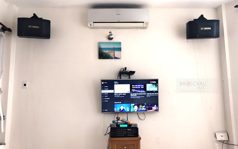 Tổng thể dàn karaoke của gia đình chú Vân