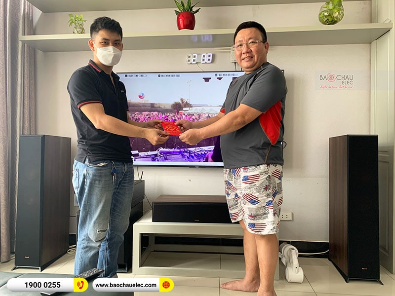 Lắp đặt dàn âm thanh 5.1 xem phim, nghe nhạc Klipsch cho anh Tân tại TP HCM