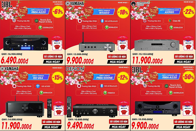 Loa nghe nhạc, amply nghe nhạc ưu đãi lên đến 34%