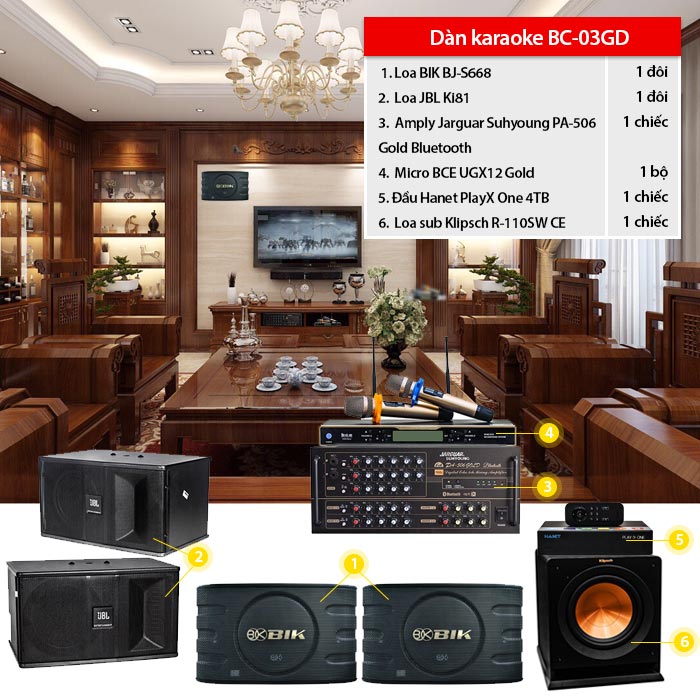 Bộ dàn karaoke BC-03GD