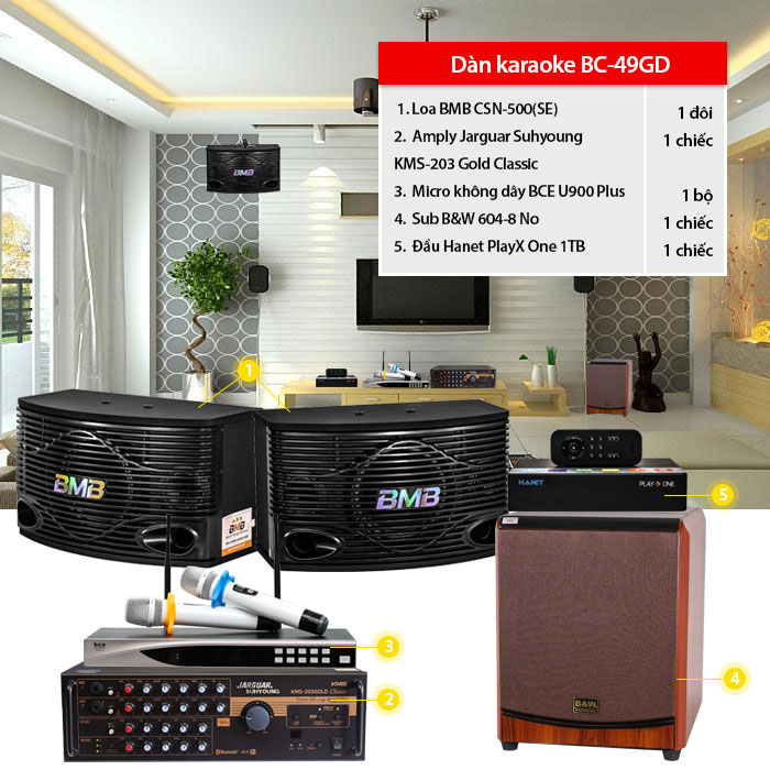 Dàn karaoke gia đình hay, giá tốt với amply karoake