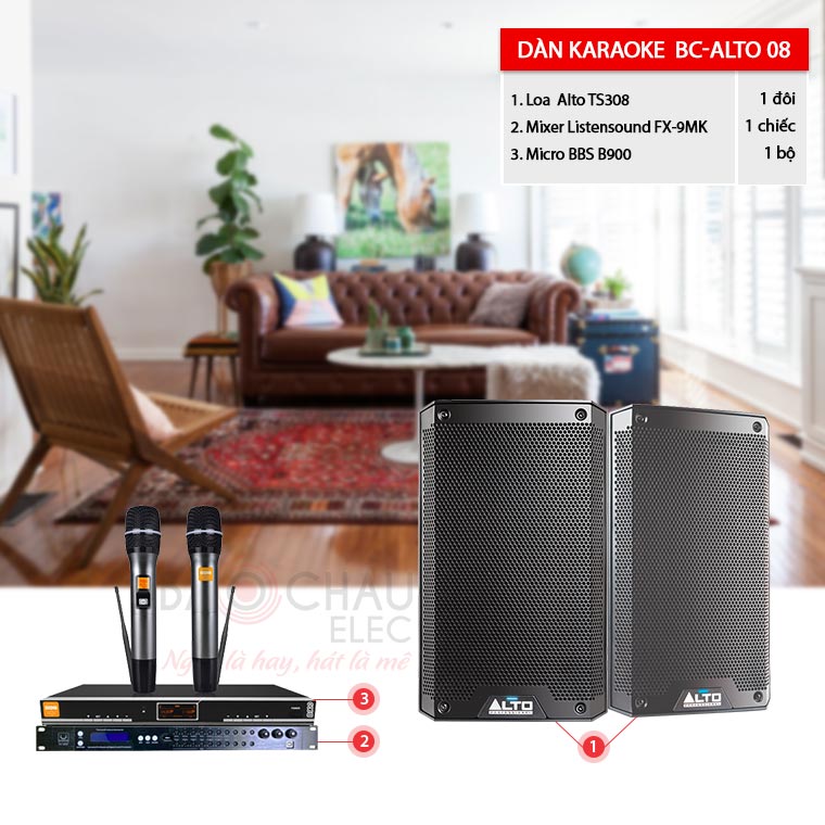 Dàn âm thanh BC-Alto08 minh họa