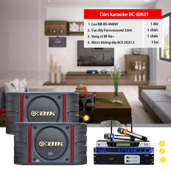 Dàn karaoke gia đình BC-BIK02 minh họa