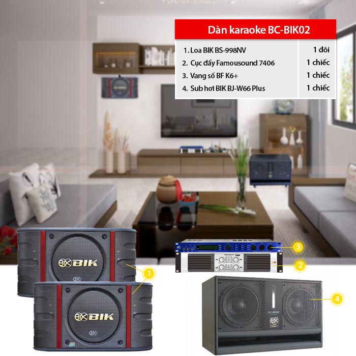 Dàn karaoke gia đình BC-BIK02 minh họa