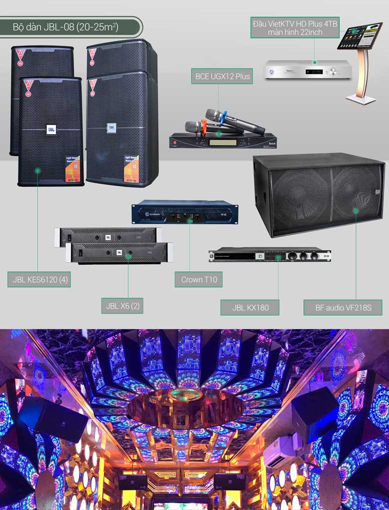 Dàn karaoke BC-JBL08 minh họa