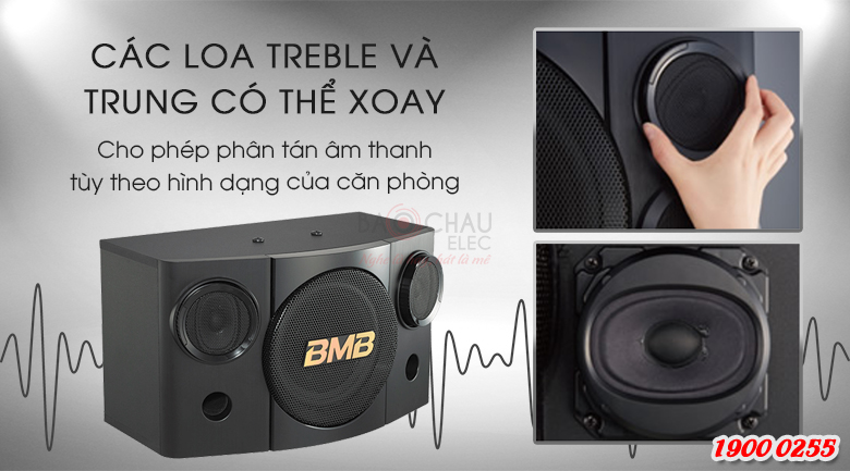 Loa treble của BMB CSE-308 có thể xoay để tạo ra độ khuếch tán âm thanh phù hợp