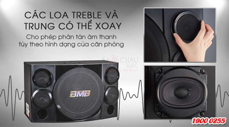 Các loa trung tần và cao tần có thể xoay được