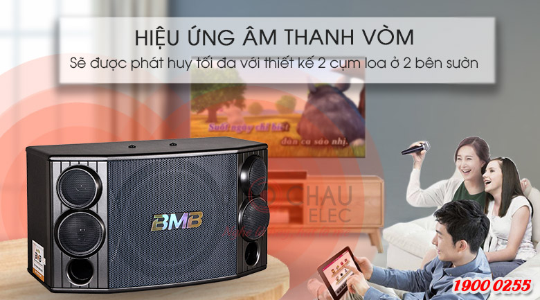 Loa BMB CSD-880(SE) có hiệu ứng âm thanh vòm nhờ cụm trung-treble ở 2 sườn loa
