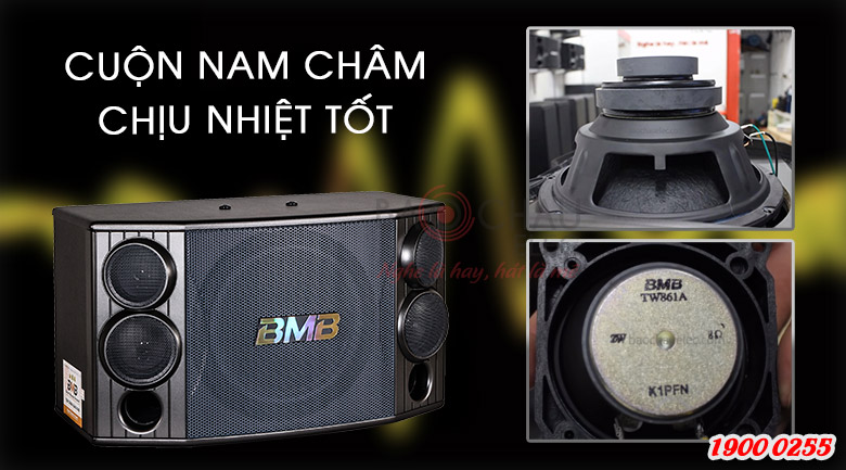 Cuộn nam châm chịu nhiệt tốt giúp Loa BMB CSD-880(SE) sử dụng bền lâu hơn