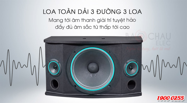 BMB CSN-500(SE) được cấu tạo bởi 3 loa, 3 đường tiếng riêng biệt