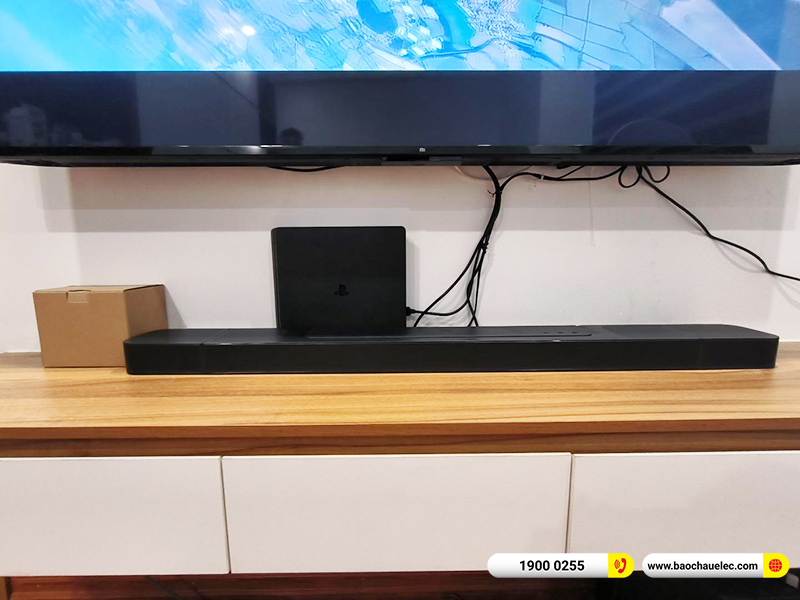 Lắp đặt bộ loa soundbar JBL Bar 1000 cho gia đình anh Tuấn tại Hà Nội