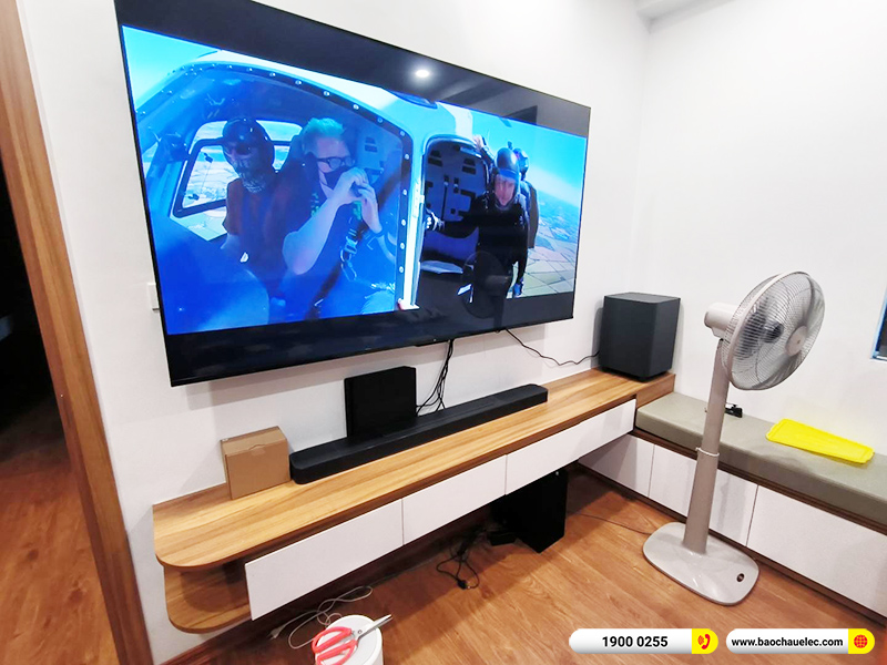 Lắp đặt bộ loa soundbar JBL Bar 1000 cho gia đình anh Tuấn tại Hà Nội