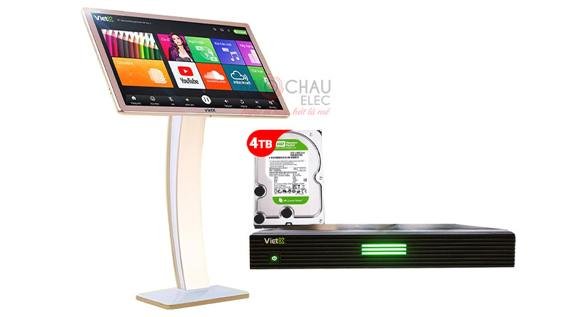 Combo đầu VietK 4K Plus 4TB + Màn VietK 21 inch