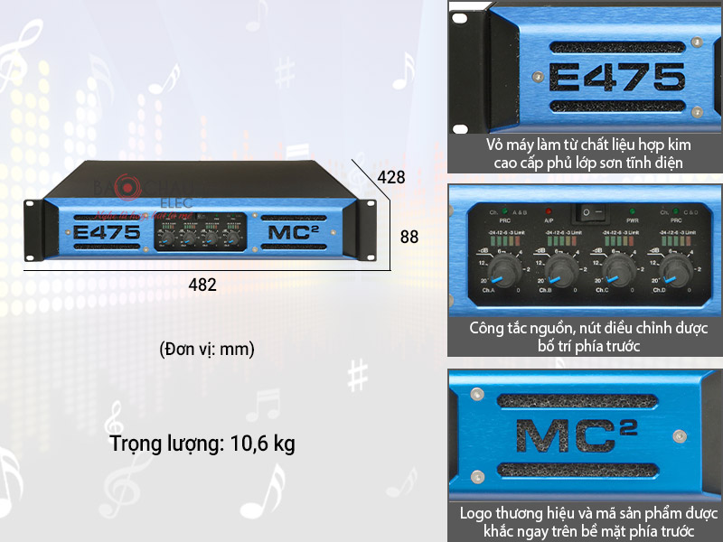 Cục đẩy công suất MC2 Audio E475 