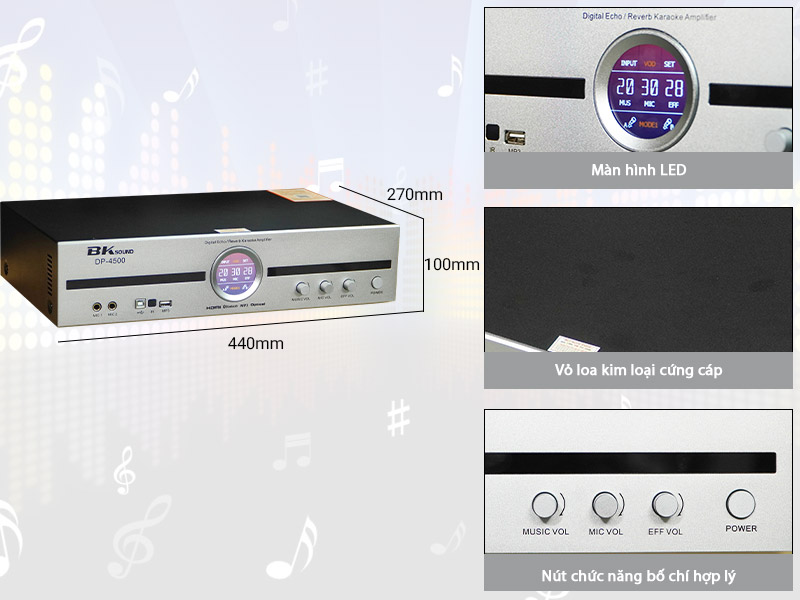 Cục đẩy liền vang BKSound DP-4500