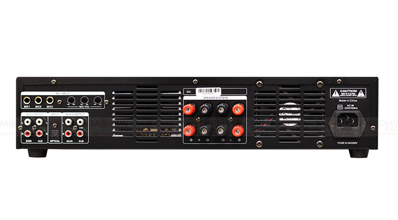 Cục đẩy liền vang BKsound DP3600 hệ thống cổng kết nối đa dạng