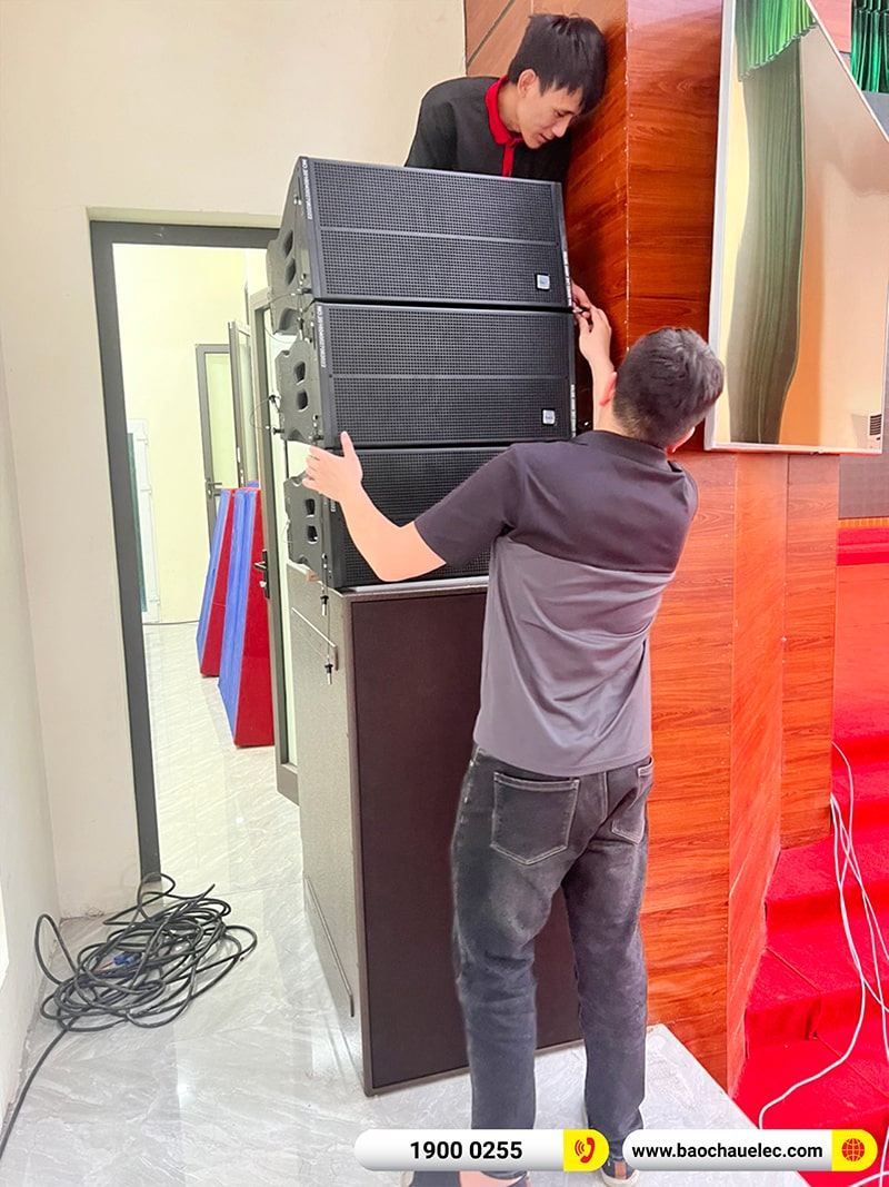 Lắp đặt dàn Line Array cho hội trường trị giá 250 triệu tại Trung tâm Văn hóa Huyện Nam Sách - Hải Dương
