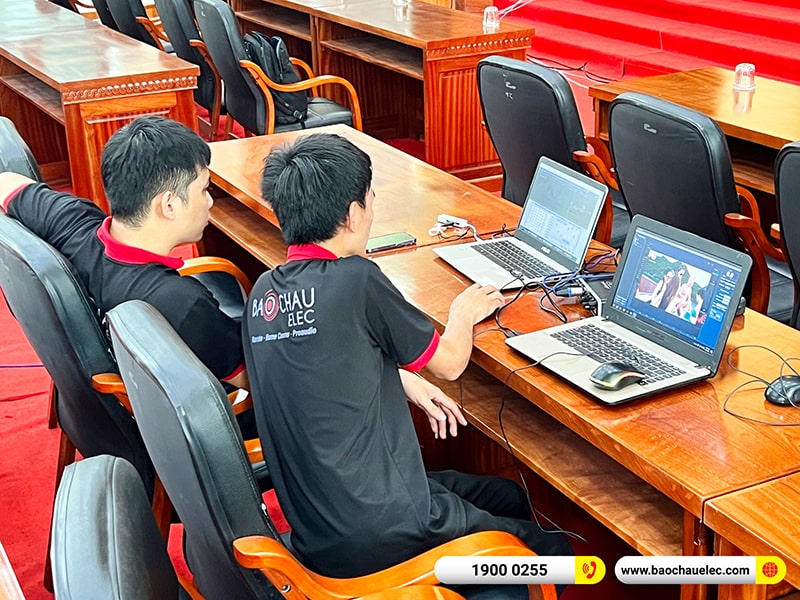 Lắp đặt dàn Line Array cho hội trường trị giá 250 triệu tại Trung tâm Văn hóa Huyện Nam Sách - Hải Dương