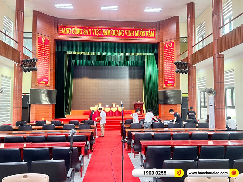 Lắp đặt dàn Line Array cho hội trường trị giá 250 triệu tại Trung tâm Văn hóa Huyện Nam Sách - Hải Dương