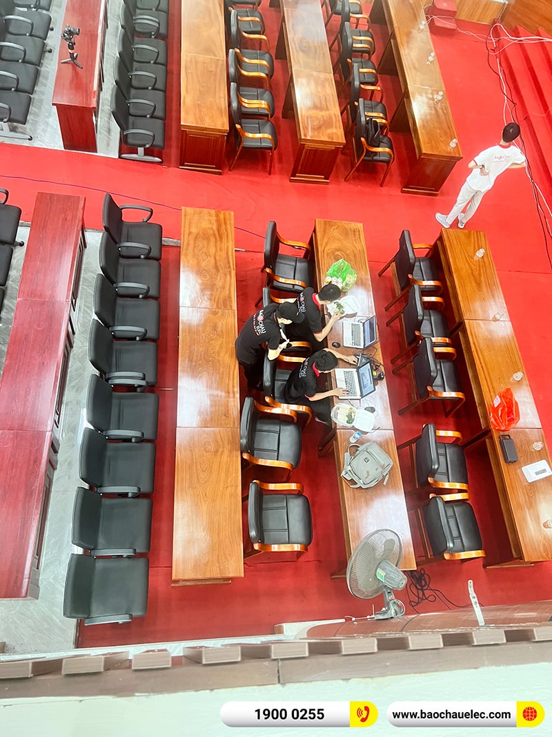 Lắp đặt dàn Line Array cho hội trường trị giá 250 triệu tại Trung tâm Văn hóa Huyện Nam Sách - Hải Dương