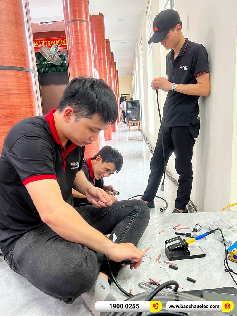 Lắp đặt dàn Line Array cho hội trường trị giá 250 triệu tại Trung tâm Văn hóa Huyện Nam Sách - Hải Dương