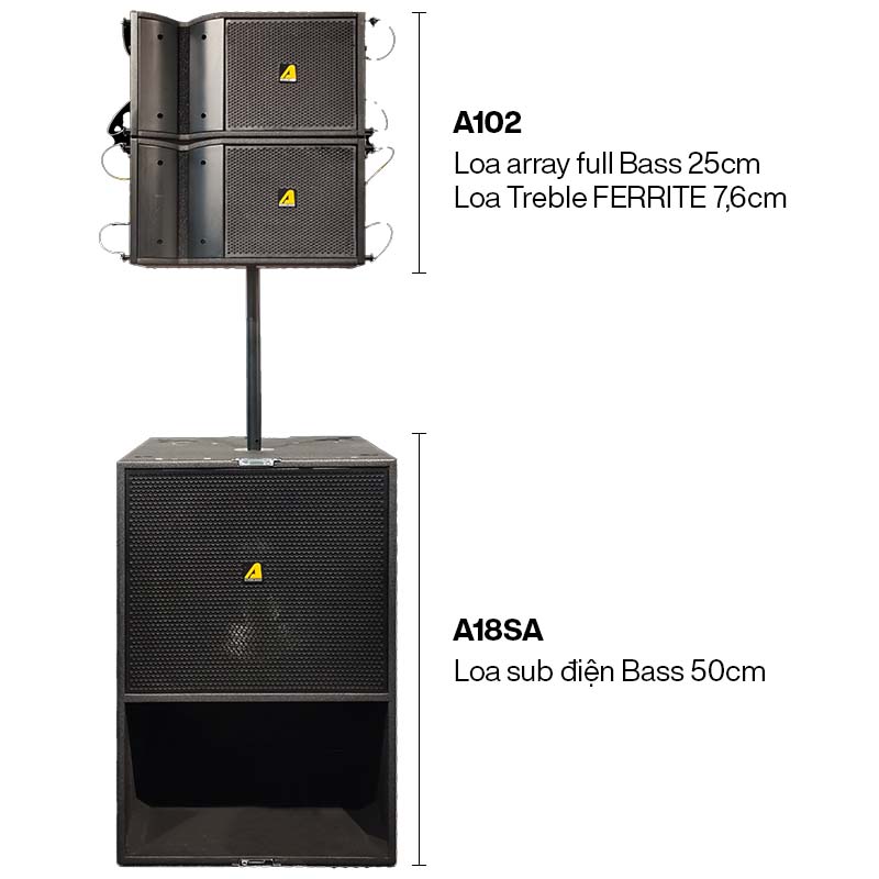 Bộ Loa Line Array Active Actpro A2 Suit