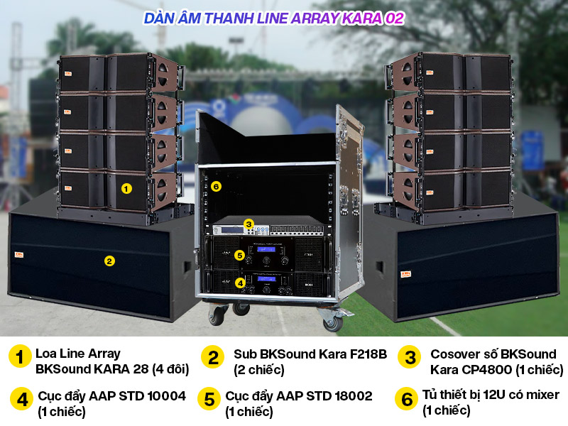 D&agrave;n &acirc;m thanh Line Array Kara 02