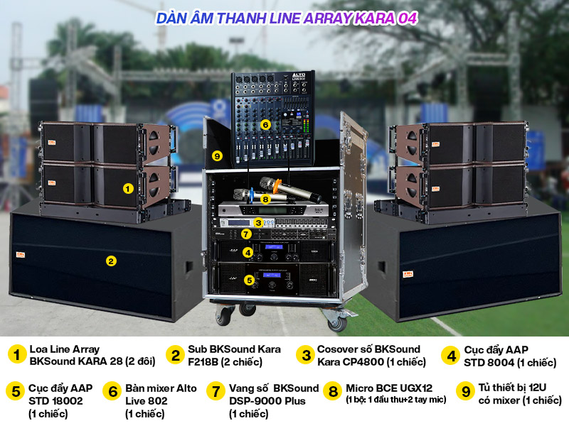 Dàn âm thanh Line Array Kara 04