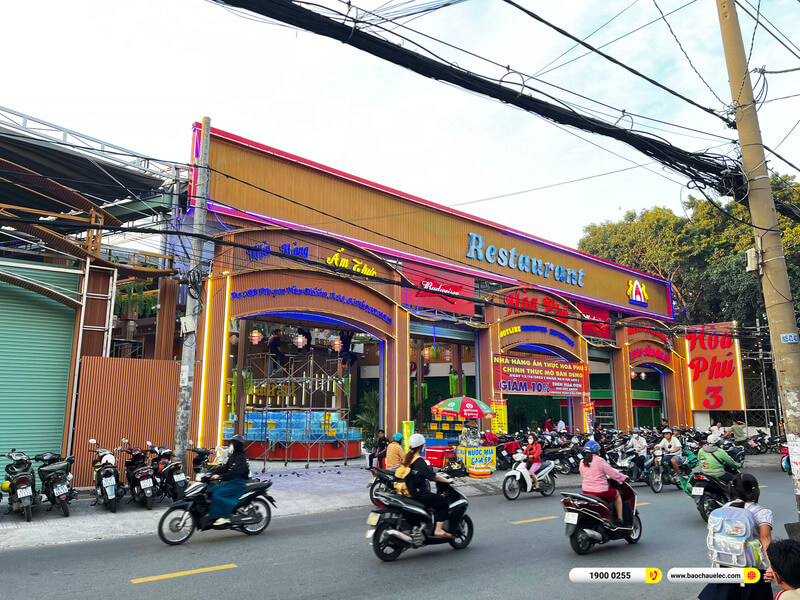 Lắp đặt 7 phòng karaoke gần 266tr cho nhà hàng ẩm thực Hòa Phú ở TPHCM