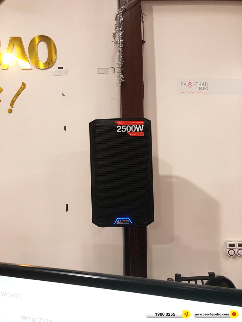 Lắp đặt hệ thống âm thanh nhà hàng Năm Sao của anh Hoàng tại Hà Nội