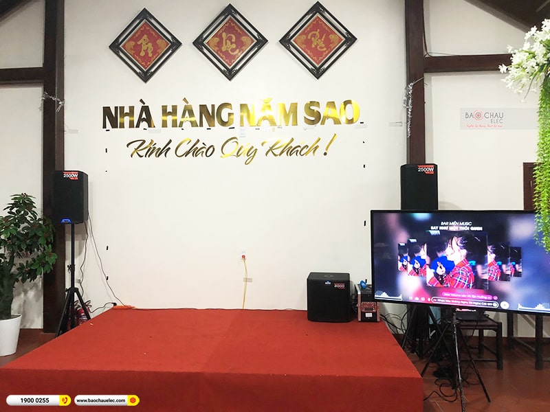 Lắp đặt hệ thống âm thanh nhà hàng Năm Sao của anh Hoàng tại Hà Nội