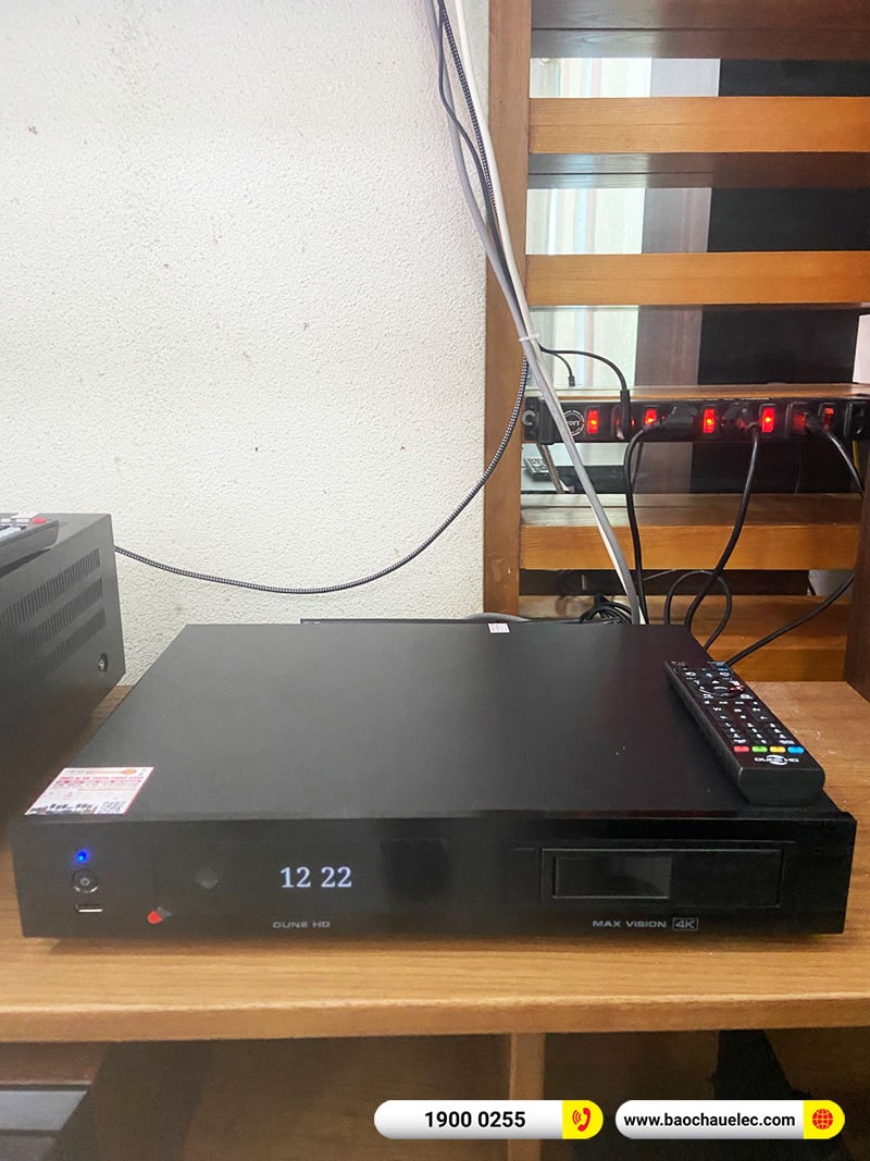 Lắp đặt dàn âm thanh 5.1 xem phim, nghe nhạc trị giá khoảng 130 triệu cho anh Dương tại Bình Dương