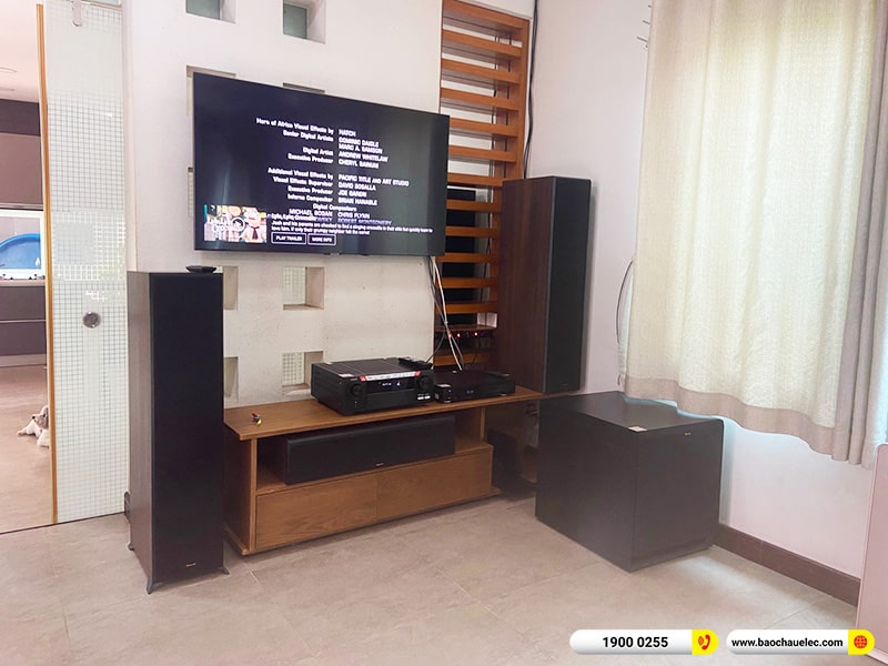 Lắp đặt dàn âm thanh 5.1 xem phim, nghe nhạc trị giá khoảng 130 triệu cho anh Dương tại Bình Dương