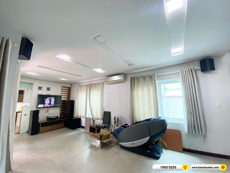 Lắp đặt dàn âm thanh 5.1 xem phim, nghe nhạc trị giá khoảng 130 triệu cho anh Dương tại Bình Dương