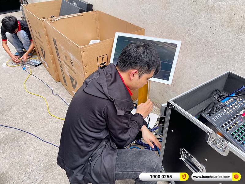 Lắp đặt d&agrave;n Line Array Actpro 106tr cho anh Thiện tại H&agrave; Nội