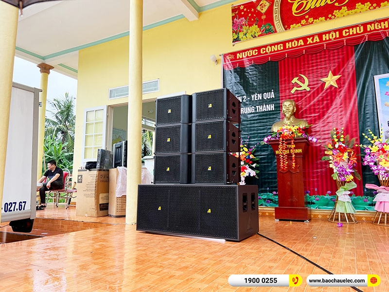 Lắp đặt d&agrave;n Line Array Actpro trị gi&aacute; 200 triệu cho anh Tươi tại Thanh H&oacute;a