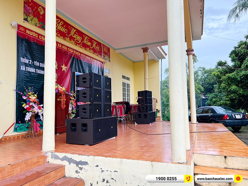 Lắp đặt d&agrave;n Line Array Actpro trị gi&aacute; 200 triệu cho anh Tươi tại Thanh H&oacute;a