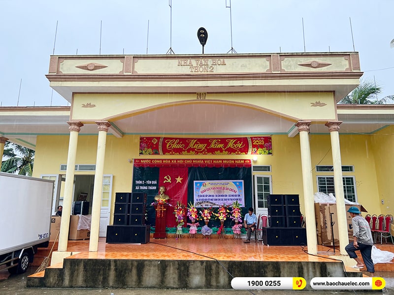 Lắp đặt d&agrave;n Line Array Actpro trị gi&aacute; 200 triệu cho anh Tươi tại Thanh H&oacute;a