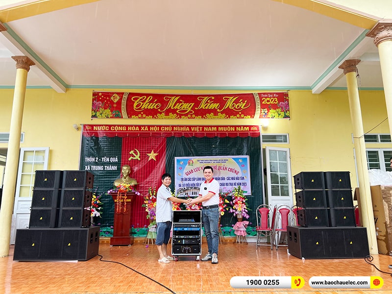 Lắp đặt d&agrave;n Line Array Actpro trị gi&aacute; 200 triệu cho anh Tươi tại Thanh H&oacute;a