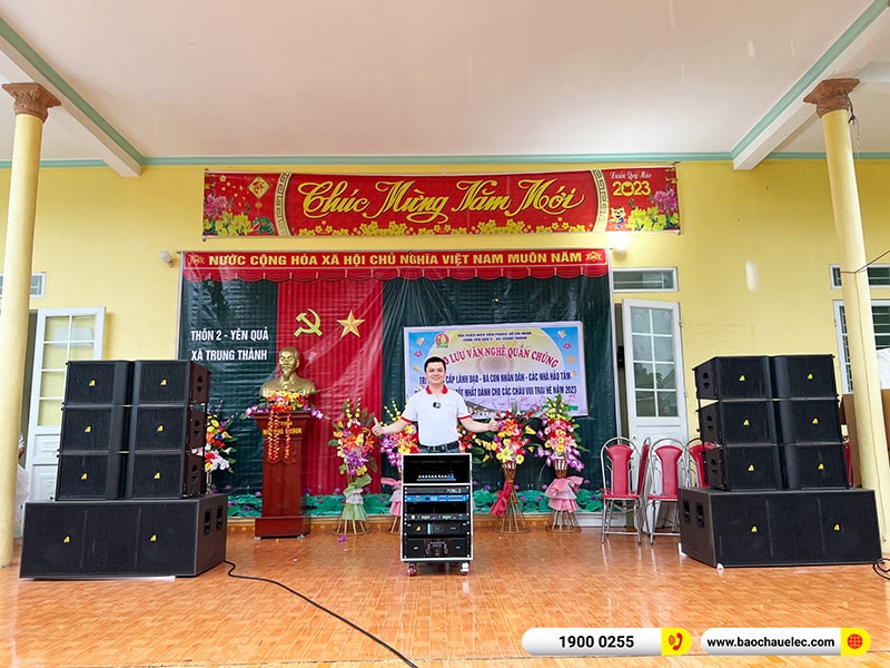 Lắp đặt d&agrave;n Line Array Actpro trị gi&aacute; 200 triệu cho anh Tươi tại Thanh H&oacute;a