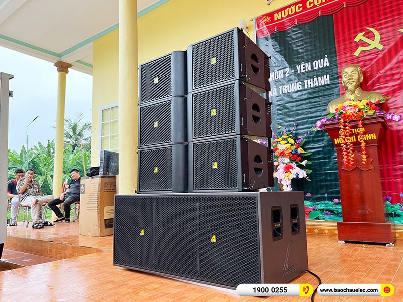 Lắp đặt d&agrave;n Line Array Actpro trị gi&aacute; 200 triệu cho anh Tươi tại Thanh H&oacute;a