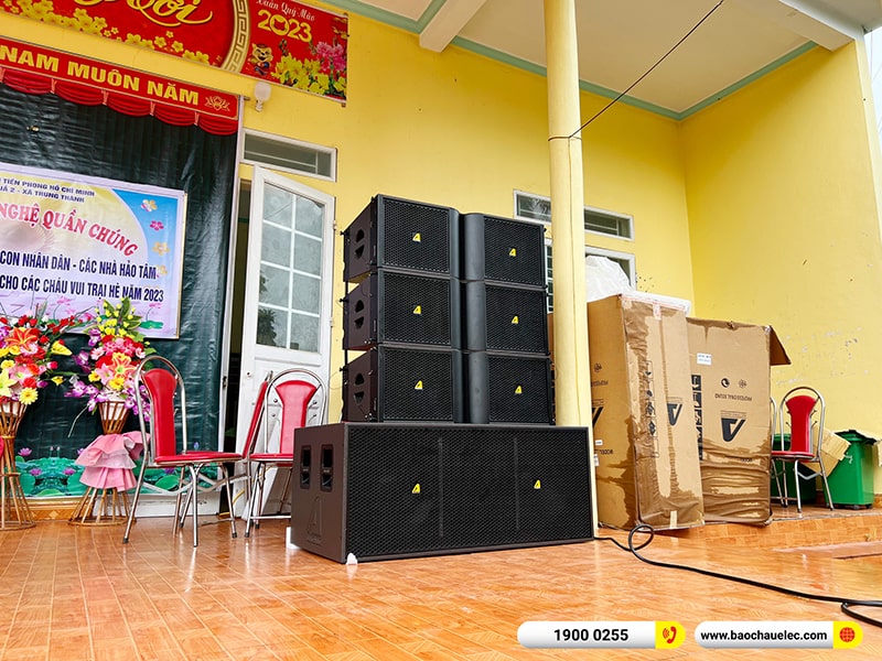 Lắp đặt d&agrave;n Line Array Actpro trị gi&aacute; 200 triệu cho anh Tươi tại Thanh H&oacute;a