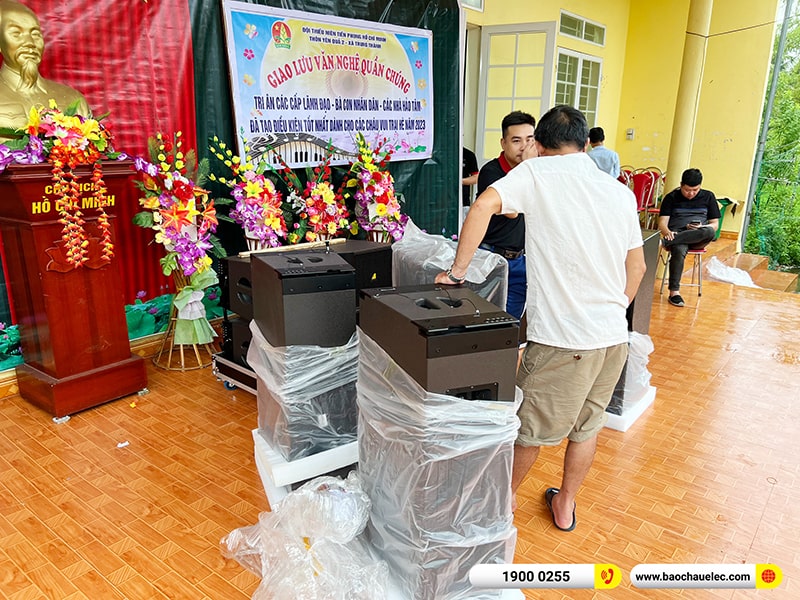 Lắp đặt d&agrave;n Line Array Actpro trị gi&aacute; 200 triệu cho anh Tươi tại Thanh H&oacute;a